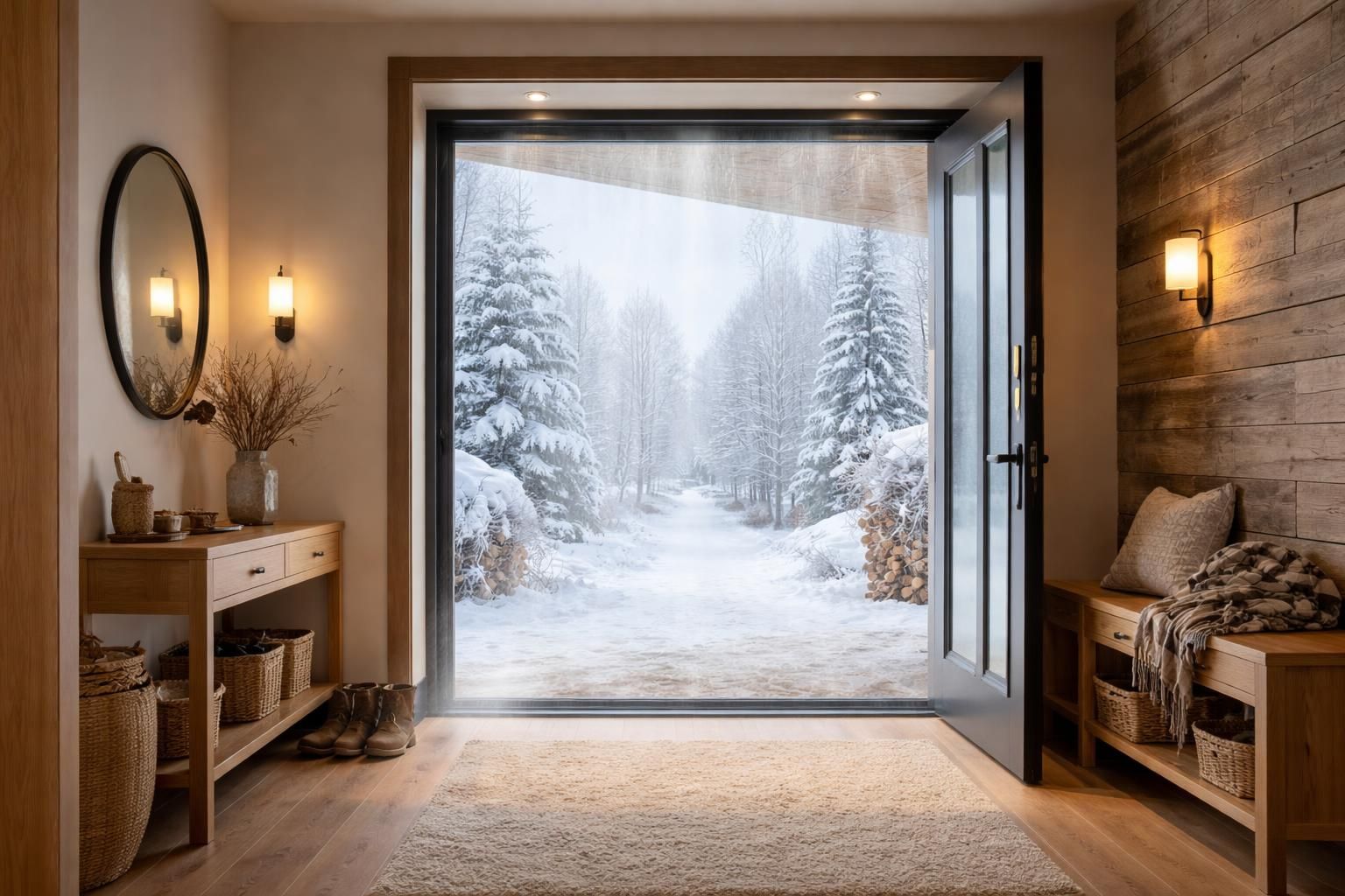 découvrez comment un rideau d'air chaud peut maintenir la chaleur dans votre entrée, améliorant le confort et l'efficacité énergétique de votre espace.