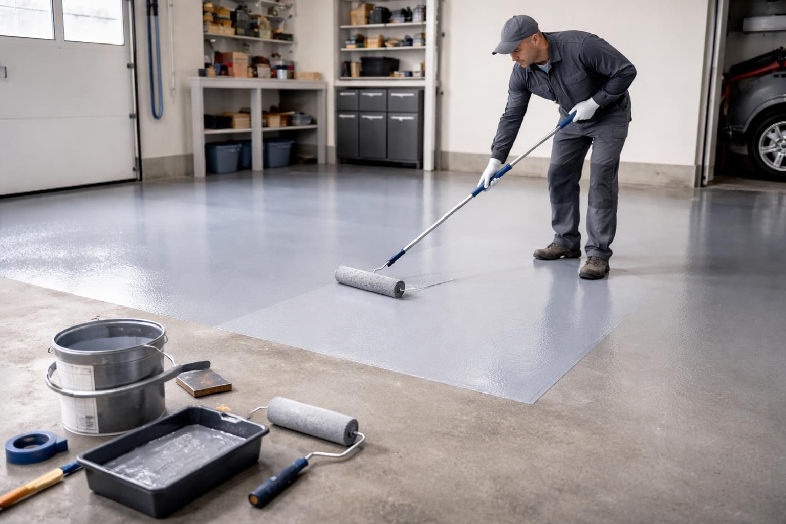 découvrez notre tuto étape par étape pour peindre un sol de garage et obtenir un résultat professionnel, durable et résistant aux chocs.