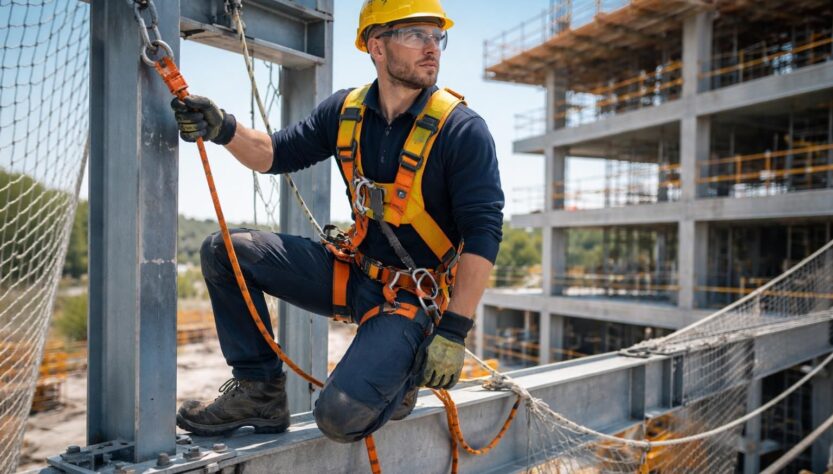 découvrez le matériel de sécurité indispensable pour les travaux en hauteur afin d'assurer la protection optimale des travailleurs sur chantier.