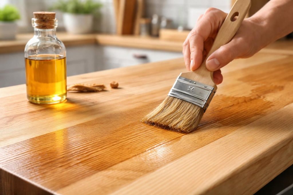 découvrez comment appliquer efficacement l'huile de lin pour protéger et embellir votre plan de travail en bois grâce à nos conseils pratiques.