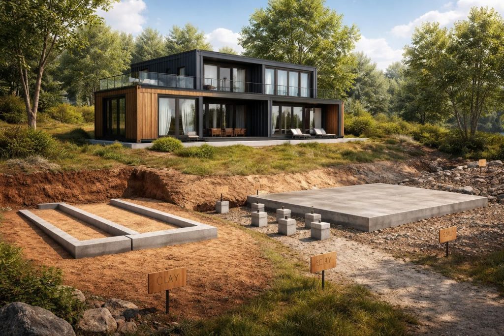 découvrez comment choisir le terrain idéal et les fondations adaptées pour une maison en conteneur, alliant innovation et solidité.